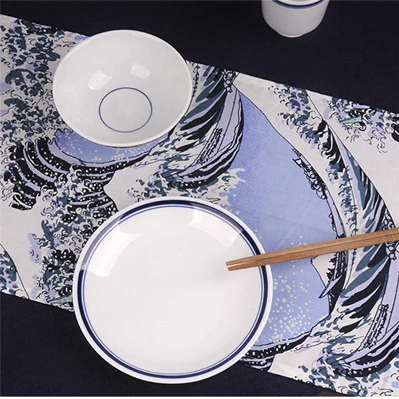 

Japanese Style Placemat Table Mats Simple Style Dining Napkin Pads Non-Slip Heat Resistant Coaster Cushion Kitchen Party Decor