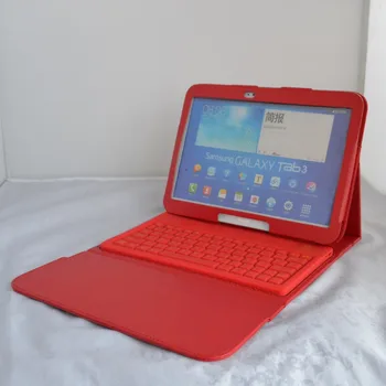 

Fold Waterproof Soft Siliocn Wireless Bluetooth Keyboard Stand PU Leather Cover Case For Samsung GALAXY Tab 3 10.1 P5200 P5210
