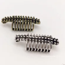 2 шт./лот, античное серебро/античная бронза, Череп, кость, волосы, коса, страшный дредлок, бусины, клипсы, манжеты