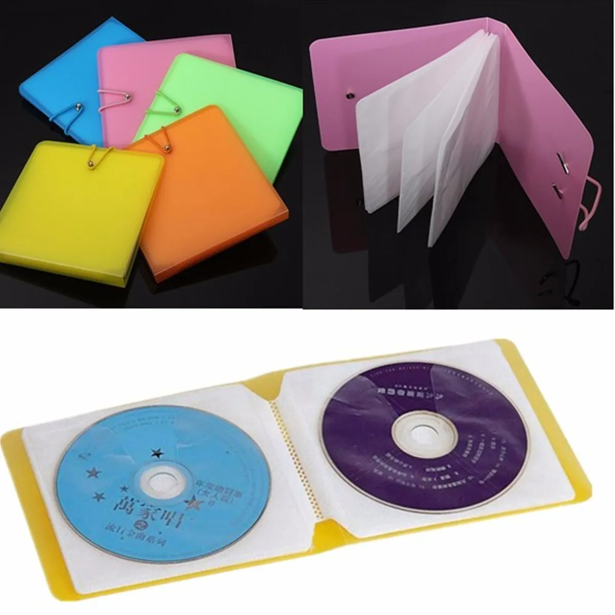 12 дисков Platics альбом коробка для CD VCD DVD портативный кошелек держатель для хранения сумка жесткий чехол коробки держатель Органайзер чехол для переноски
