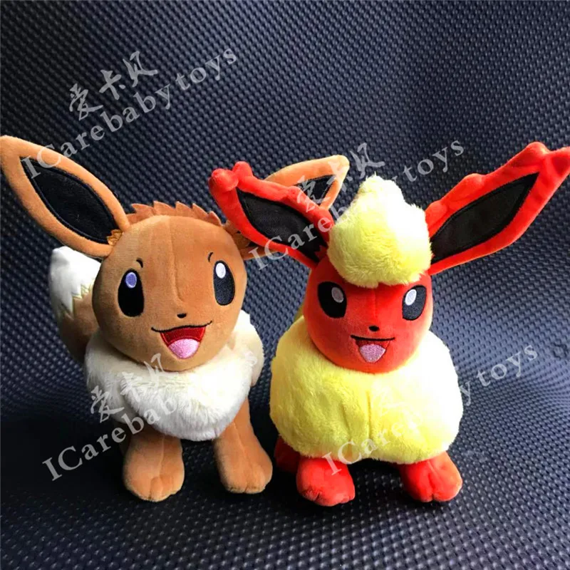 Новинка 23 см мультяшный плюшевый Flareon Eevee серия плюшевая игрушка кукла детский