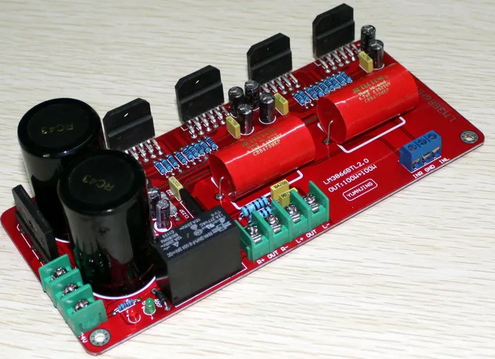 

LM3886 BTL 2.0 channel power amp board/2*100W pre /Stage amplifier board/Using C1237 BTL speaker protection circuit