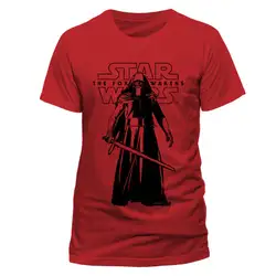 Звездные войны VII 'Kylo Ren Standing' футболка NEW & официальный Для мужчин футболка из 100% хлопка с принтом рубашки Прохладный О-образным вырезом топы