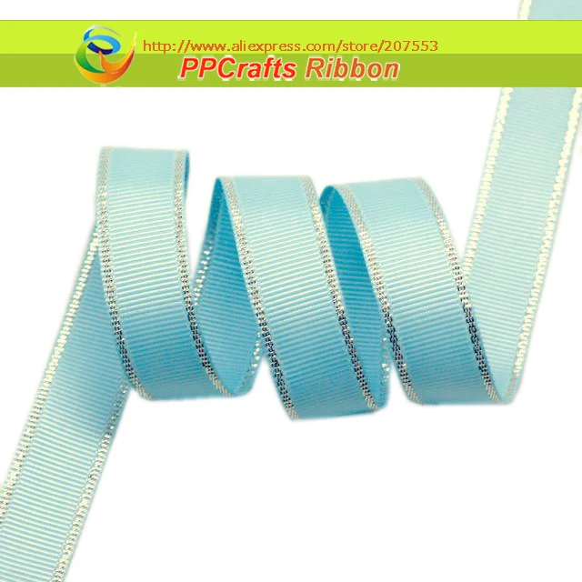 Новое поступление 1/"(6 мм) щепка Край Grosgrain ленты светло голубой цвет 100yds/roll для DIY луки внесении