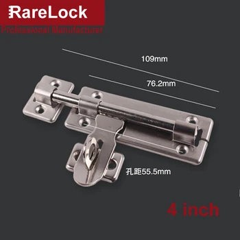 

Rarelock MS96 Stainless Steel Latch Door Lock 4 Inch for Gate Cabinet Women Bag Dress Shop Door Bolt Hardware DIY