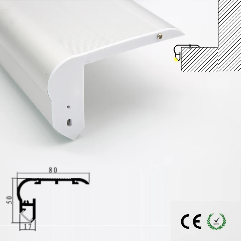 

High quality aluminum led channels recessed stair lights in LED lamp stair lighting fixtures indoor used customized length ok