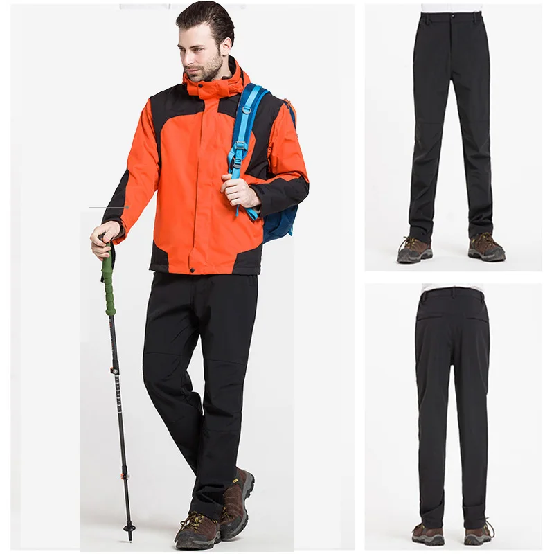 Ceny NUONKEO zimowe spodnie do wędrówek pieszych mężczyźni kobiety wodoodporne Softshell spodnie polarowe sporty narciarskie spodnie sportowe Pantalon Trekking Hombre PM11