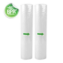 LAGUTE 2 Pack Vacuum Sealer Rolls Size 28CM X 5M Kitchen Food Saver Storage Bag Fresh