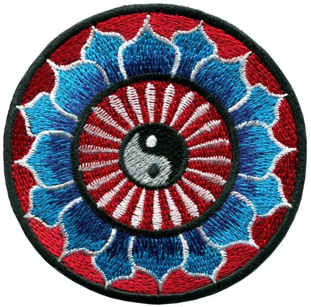 

Custom embroidered Patches boho Hippie iron on patch badge can be customized with your logo design factory direct low price