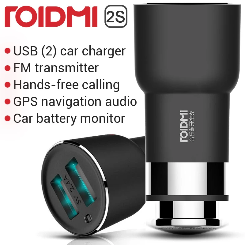 Original Xiaomi Roidmi 2 s Versão Internacional USB Car Charger 5 v 3