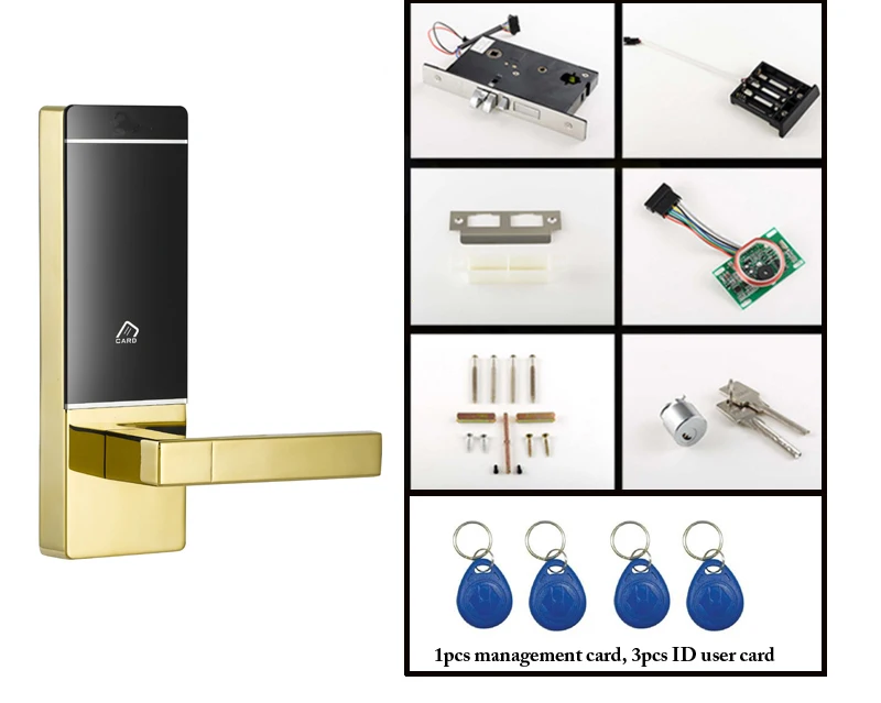 JCH1058E01 электронный дверной замок для отеля RF карты замок без ключа системы для гостиницы