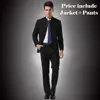 Jacket + Pants Men Formal Business Suits Pants Chinese Tunic Suits Black New Arrival Traditional Mandarin Plus Size XXXXL F048 4