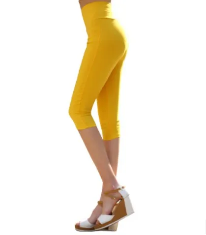 yellow shorts 6XL размера плюс леггинсы с высокой талией женские хлопковые Эластичные Обтягивающие узкие брюки-карандаш женские Леггинсы Брюки Легинсы дамские Легинсы Mujer - Цвет: yellow shorts