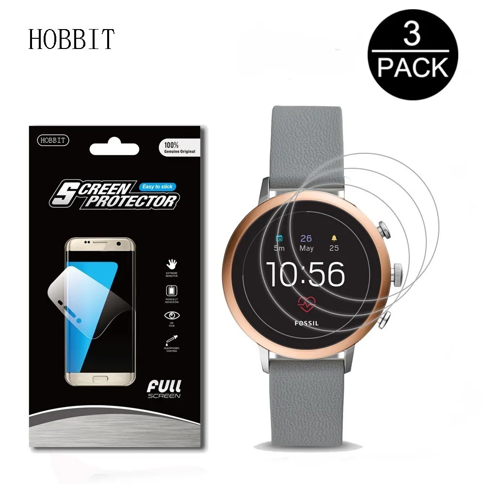 

3Pack 5H Nano Explosion-proof Screen Protector For Fossil Q Venture HR Gen 4 High Definition Anti-shock Smart Watch LCD Film