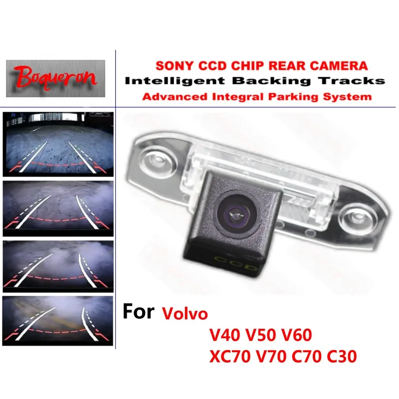 for Volvo V40 V50 V60 XC70 V70 C70 C30 CCD Car Backup Parking Camera Intelligent Tracks