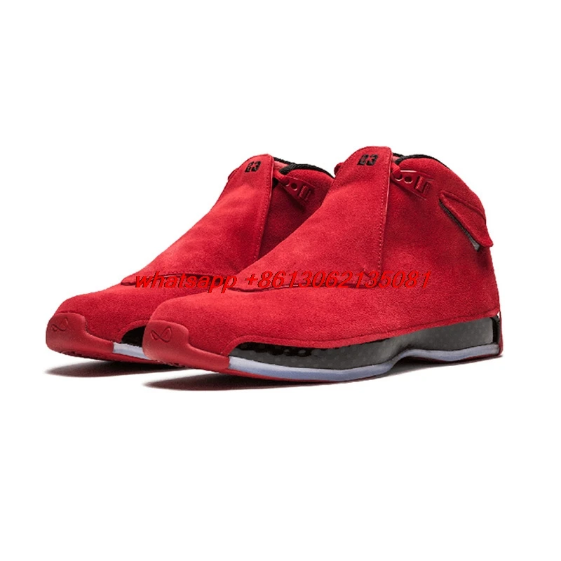 

White Red hot 18 XVIII basketball shoes Black Gym Red UNC Blue Outdoor Sport Sneaker Retro Cushion Training Shoes
