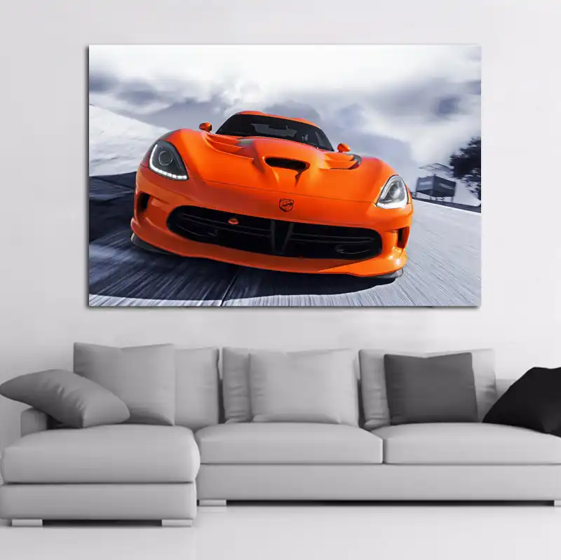 Bien Orange Musculo Coche Super Kc467 Habitacion Casa Pared Arte