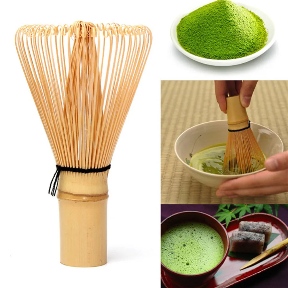 Japanese Ceremony Bamboo 64 Matcha Powder Whisk Green Tea Chasen Brush Tools