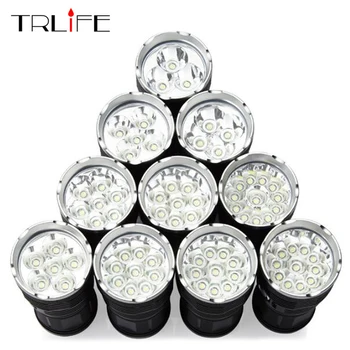 

Powerful LED Flashlight 14 T6 Camping Light Outdoor Lighting Lamp Waterproof Floodlight Lantern Hunting by 4*18650