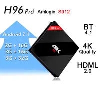 H96 PRO PLUS ТВ Box Smart Декодер каналов кабельного телевидения Android 7,1 1G8G 2G16G Amlogic S912 2,4 ГГц Wi-Fi Поддержка 4 К Media Player HDMI 2,0