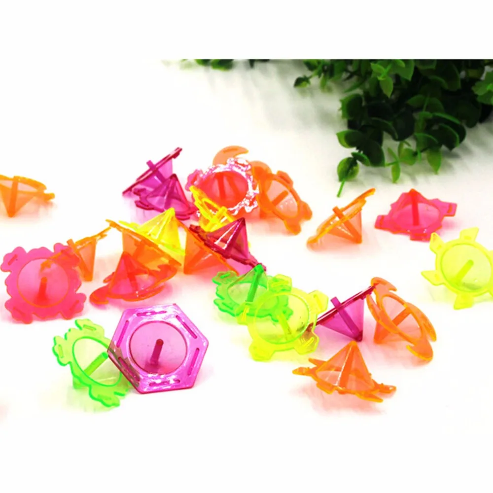 5Pcs/set Classic Toy Retro Plastic Spinning Top Kids Hands Spinner Toys