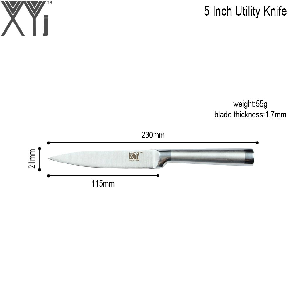 XYj абсолютно нож из нержавеющей стали, бесшовные сварочные инструменты для приготовления пищи, 8 дюймов, шеф-повара, 5 дюймов, универсальный нож 3,5 дюймов, нож для очистки овощей, очень жесткие кухонные ножи