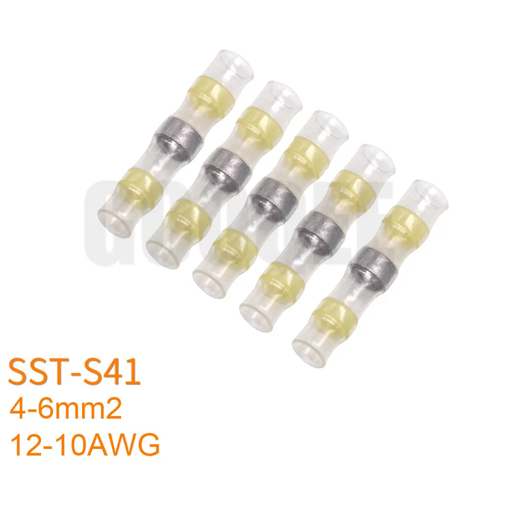 5 шт. SST-S11 SST-S21 SST-S31 SST-S41 Термоусадочные соединители проводов Водонепроницаемый Луженая Медь припоя уплотнительные клеммы комплект - Цвет: SST-S41