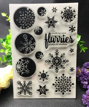 Snowflake Transparent Clear Silicone Stamp/Seal for DIY scrapbooking/photo album Decorative clear stamp sheets X123