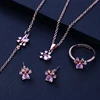 Conjunto de 4 unidades de joyería con huellas de zarpa de animales, collar de cadena para mujer, pulsera, anillo, conjunto de pendientes, Kits de joyas para Decoración ► Foto 2/6