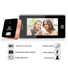 4,3 дюймов цифровая дверная камера дверной звонок ЖК-дисплей цветной экран дверной зритель ИК ночного видения видео дверной звонок глазок зритель дверной Звонок