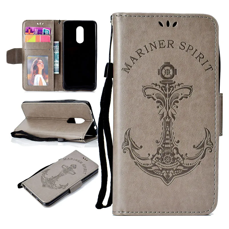 KEFO For Xiaomi Mi A1 5X Case Embossed anchor PU Leather Flip Wallet cover For Xiaomi Redmi 4A 4X 5 Plus Y1 Note 4 4X 5A Coque   (13)