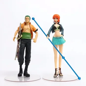 

2pcs/set Anime One Piece Dramatic Showcase Monkey D Luffy & Nico Robin PVC Figures Collectible Model Toy