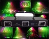 

4pcs lot top selling 3pcs RGB laser light 5 color animated laser light 3 heas laser light for disco