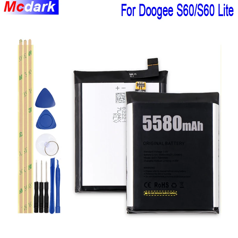 Mcdark 5580 мАч батарея в режиме ожидания Для Doogee S60 Lite аккумуляторная AKKU ACCU PIL телефон