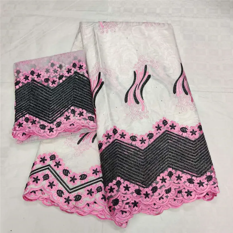 

2019 New arrival Stone african Bazin riche getzner fabric with embroidery lace / bazin riche dress material Nigerian LX062723