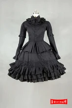 Nueva cos de anime fecha a live tokisaki kurumi cosplay de halloween gothic lolita dress fecha equipo completo conjunto 3in1 (superior + faldas + bow-knot