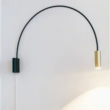 Настенный винтажный настенный светильник с длинными ручками, художественный декор, Домашний Светильник, золотые светильники для бара, кофейного магазина, магазина одежды, настенный светильник WA113