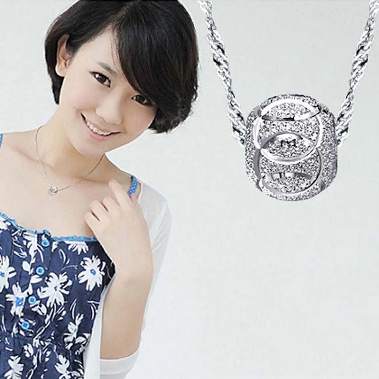 

NO Chain!!! New Arrival Trendy Retro Lucky Beads Woman Pendant Necklace Without Chain Silver Plated Pendant NL-0684
