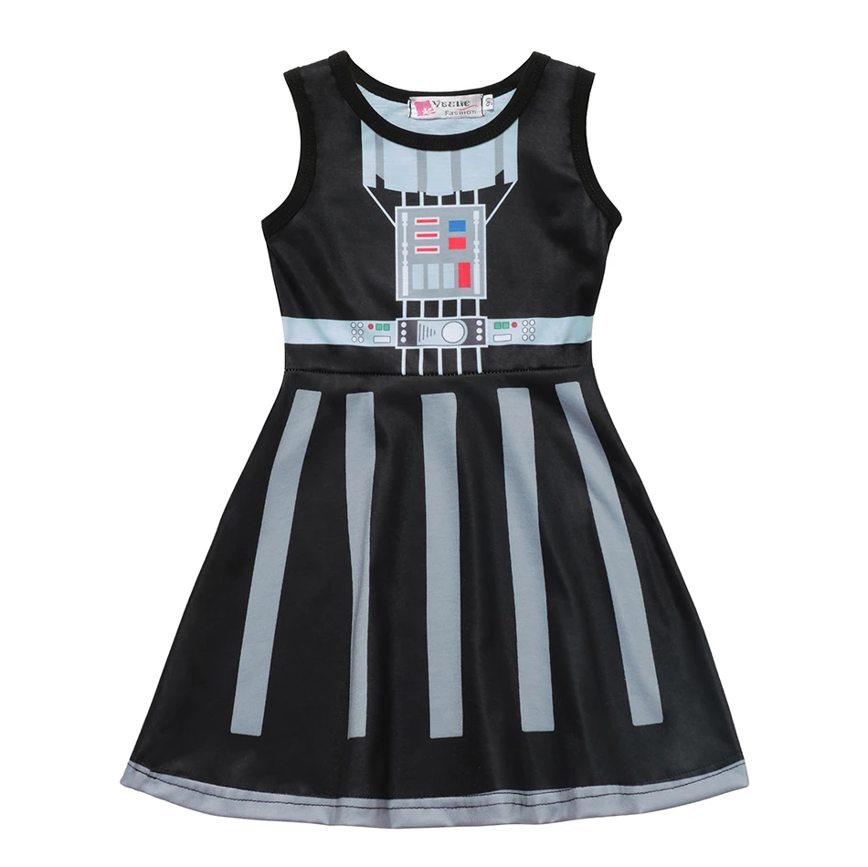 Star War Vader-B PaMaBa/платье принцессы Рапунцель для маленьких девочек; платье Белоснежки; летняя повседневная одежда; Детские вечерние платья; костюм Белль и Минни - Цвет: Star War Vader-B