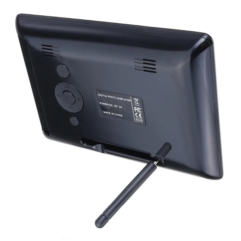 7 дюймов TFT lcd Цифровая фоторамка широкий экран Рабочий стол с светодиодный светильник Flash MP3 MP4 плеер Будильник