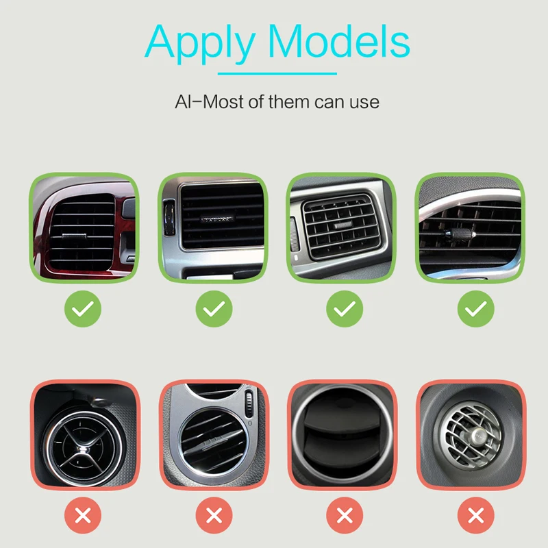 LINGCHEN Car Phone Holder Air Vent Gravity Mount Phone Holder Mobile Phone Holder Stand for iPhone