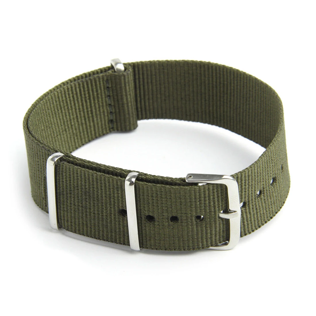 

Watch Strap Band Military Army Nylon Canvas Divers G10 Mens Colour:Army Green Width:18mm
