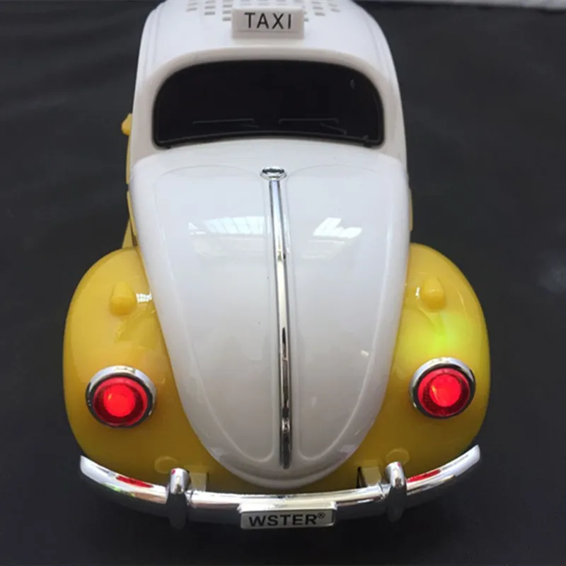 5pcs DHL free shipping Beetle car shape speaker,mini digital crystal