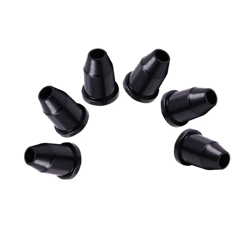 

New 6Pcs Black Metal Through Body Guitar String Mounting Ferrules Equipment