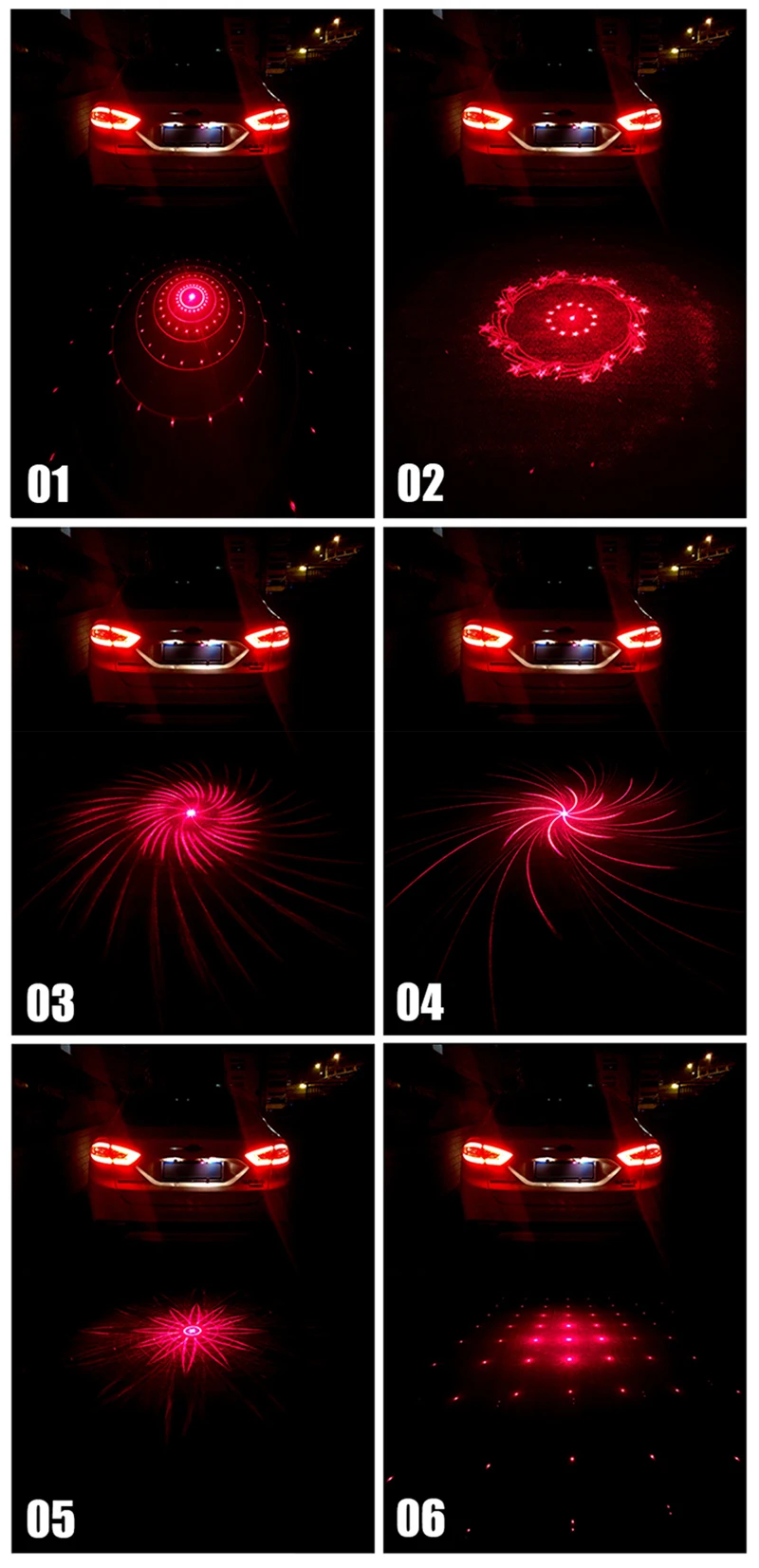 Анти-столкновения заднего конца автомобиля лазерный задний противотуманный фонарь авто тормоз парковочные лампы сигнальные фонарики проект один свет 6 Режим BJ Автомобиль Стайлинг