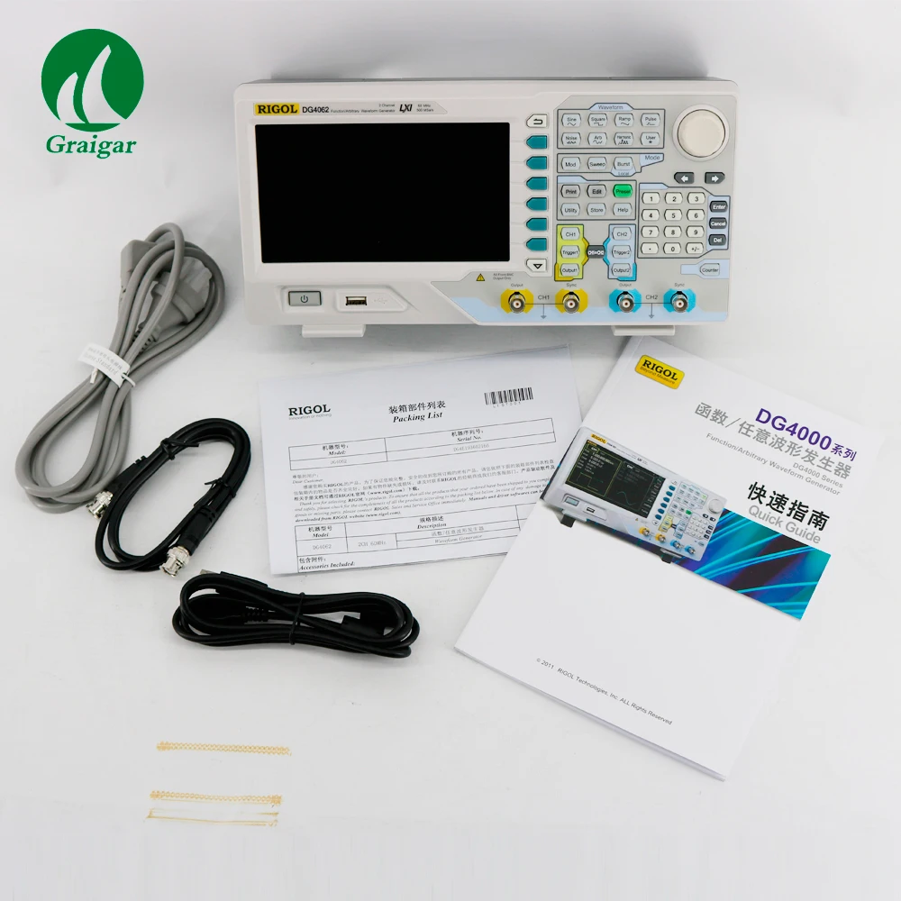 

New RIGOL DG4062 Function Arbitrary Waveform Generator 2 Channels 500MSa/s 16 Kpts Waveform Length