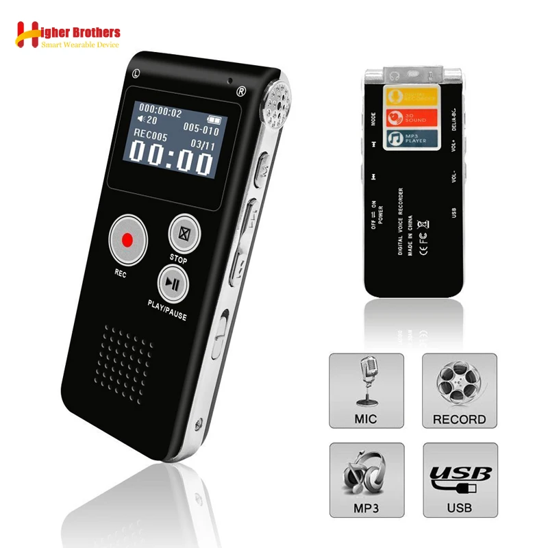 

Portable 8G/16G Voice Recorder USB 96 Hours Playback Dictaphone Digital Audio Sound Voice Recorder with WAV,MP3 Player