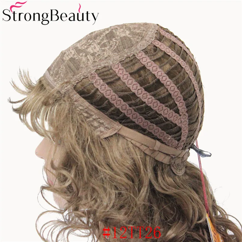 E-1560AL-AA 12TT26new light reddish brown mix with blonde curly 20 long women' synthetic hair wig (10)