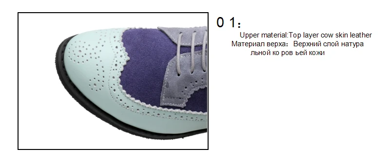 Дизайнерская обувь из натуральной коровьей кожи с перфорацией типа «броги» в винтажном стиле; женская обувь на плоской подошве ручной работы; цвет синий, серый; женские туфли-оксфорды; коллекция года; с мехом