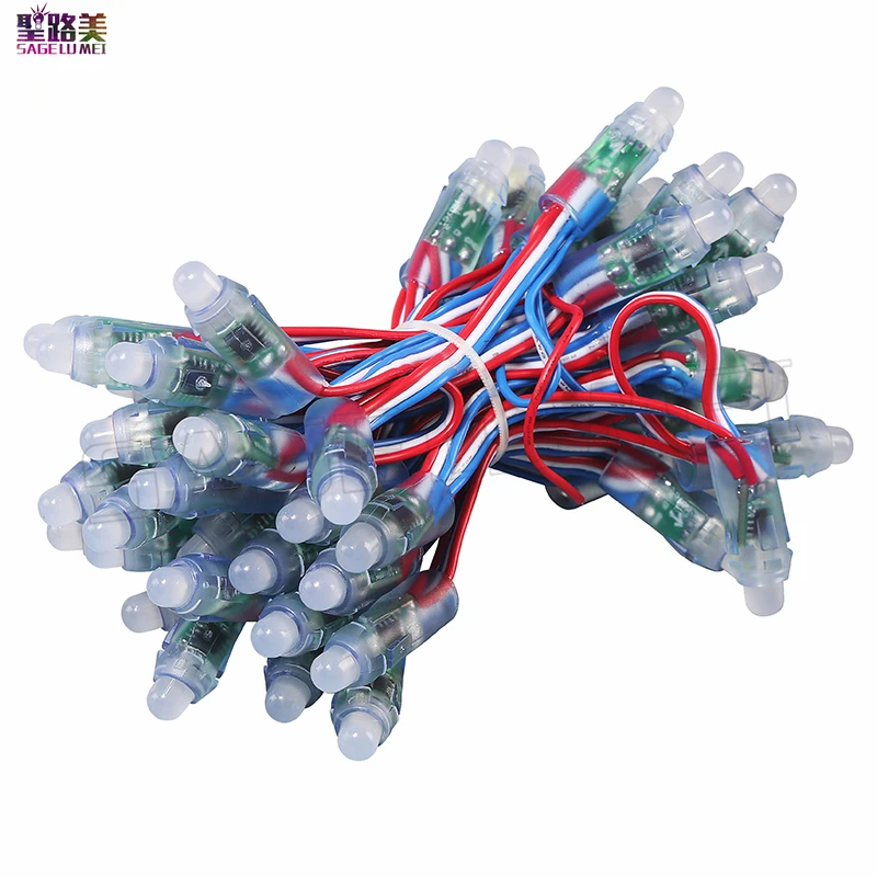 

1000pcs IP68 Outdoor Waterproof 12MM LED Modules String Light Full Color Advertisement LED Pixel Lights DC5V / DC12V WS2811 IC
